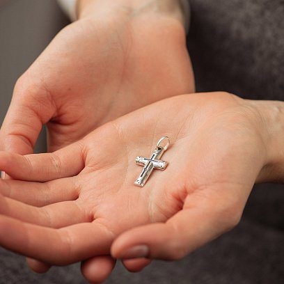 Серебряный православный крест (чернение) 131733 №4