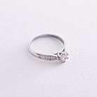 Помолвочное серебряное кольцо с фианитами 591 от ювелирного магазина Оникс