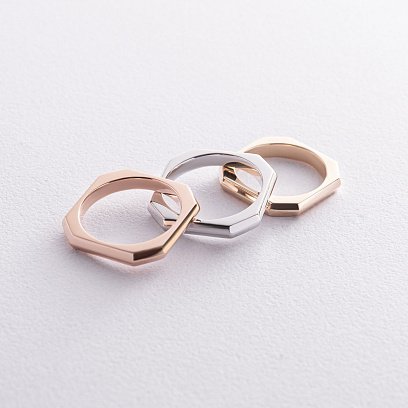 Каблучка "Дженніфер" у червоному золоті к07420 №5