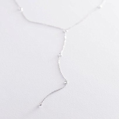 Серебряное колье с фианитами 18654 №2