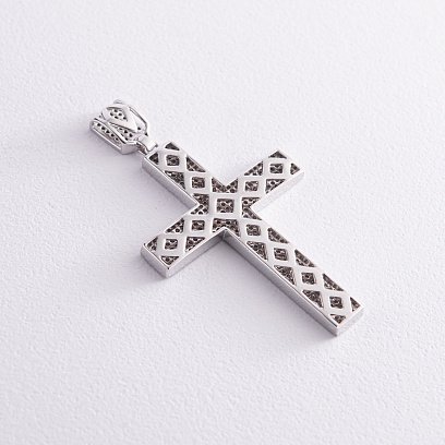 Ексклюзивний золотий хрест з діамантами CР615gm №3