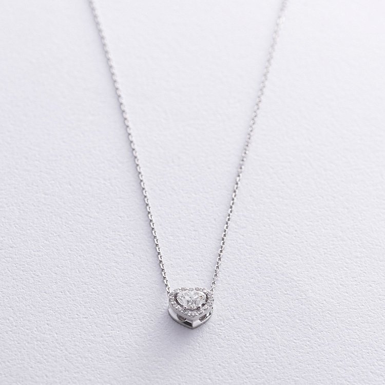 Золотое колье "Сердечко" с бриллиантами 735751121 от ювелирного магазина Оникс - 2