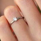 Помолвочное серебряное кольцо с фианитом 643 от ювелирного магазина Оникс - 1