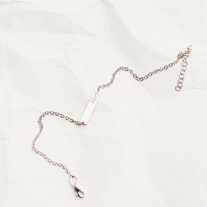 Серебряный браслет "Твоя история" с гравировкой 2075л №7