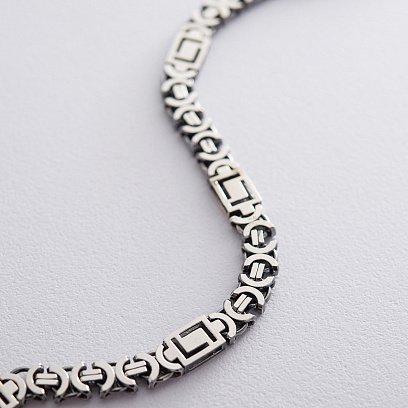 Мужской серебряный браслет (Евро Версаче 0.8 см) ч0217020 №3
