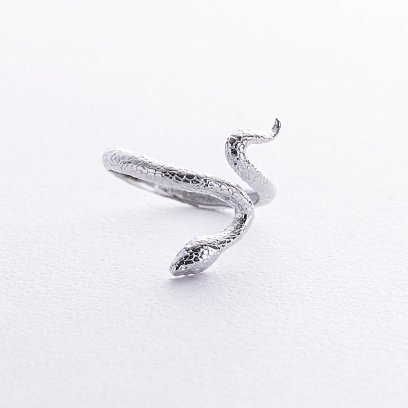 Каблучка "Змія" у білому золоті к07995 №2