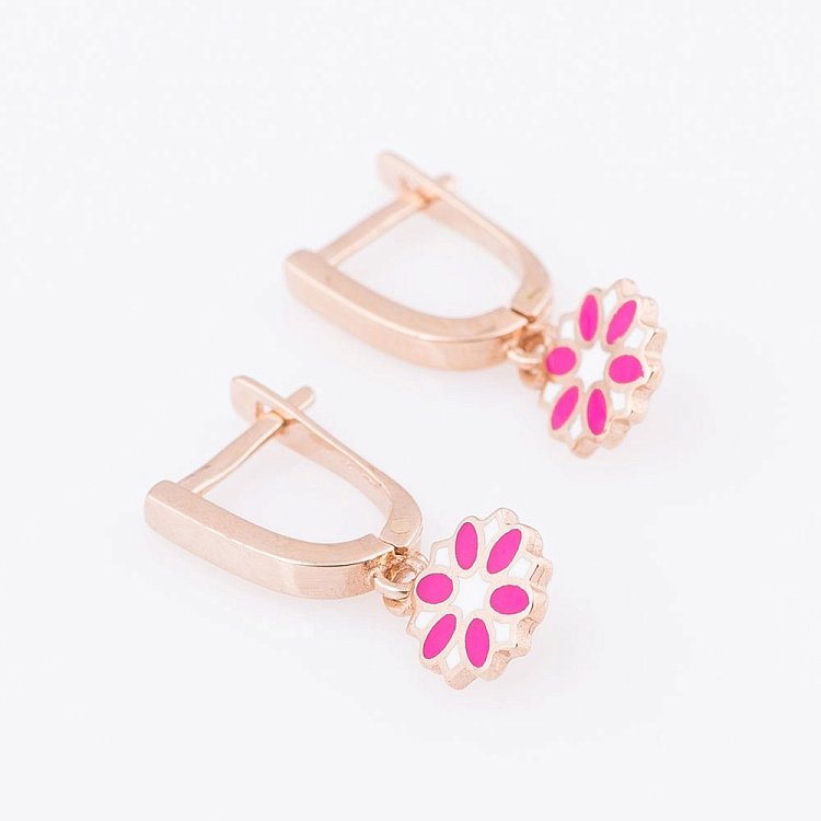 Дитячі золоті сережки "Квіточка" с04796рс від ювелірного магазину Онікс - 2