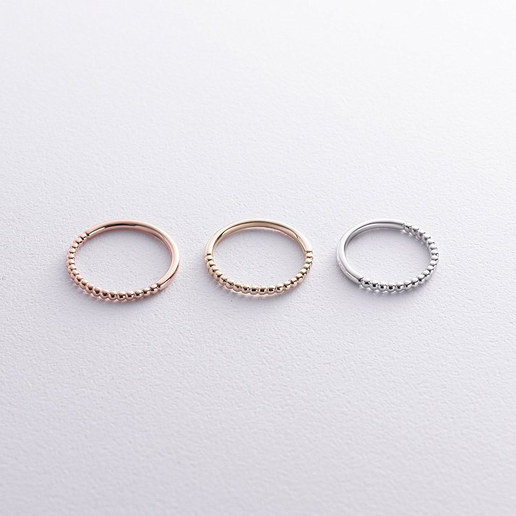 Шариковое кольцо "Одри" в красном золоте к07596 - 4 Шариковое кольцо "Одри" в красном золоте к07596 от ювелирного магазина Оникс - 4