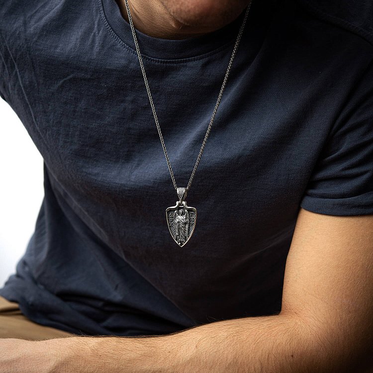 Срібний кулон "Архангел Гавриїл" 133223 від ювелірного магазину Онікс - 5