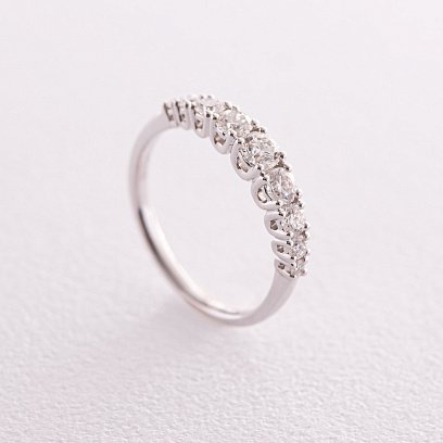 Каблучка у білому золоті з діамантами кб0428nl