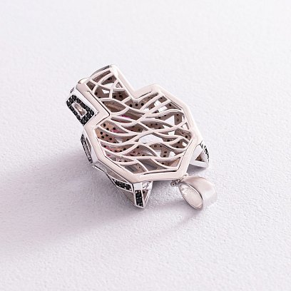 Золота підвіска "Пантера" з фіанітами п03650 №6