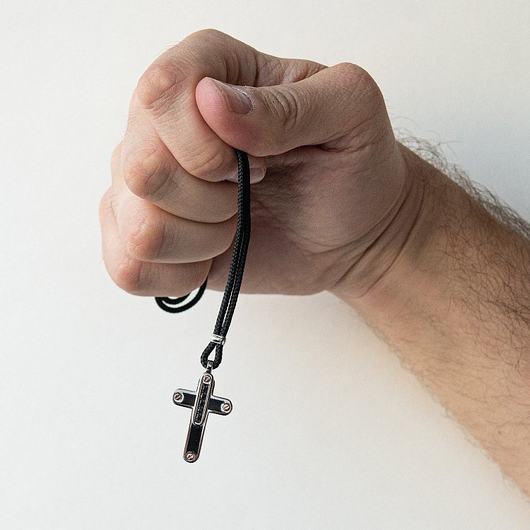 Чоловіче кольє "Хрест" з срібла ZANCAN EXC290R-N від ювелірного магазину Онікс - 2