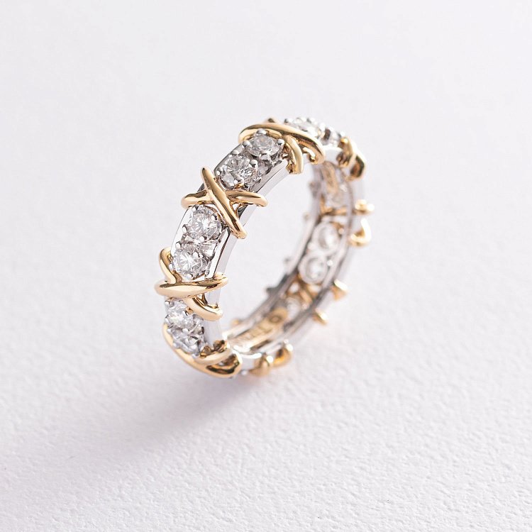 Золотое кольцо с бриллиантами кбд1-266 от ювелирного магазина Оникс - 2