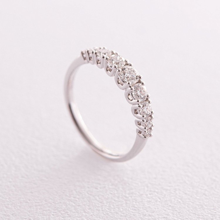 Каблучка у білому золоті з діамантами кб0428nl від ювелірного магазину Онікс