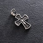 Срібний хрест (чорніння) 132568 от ювелирного магазина Оникс - 3