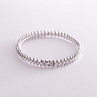 Жесткий браслет "Тереза" в серебре 141416 №3