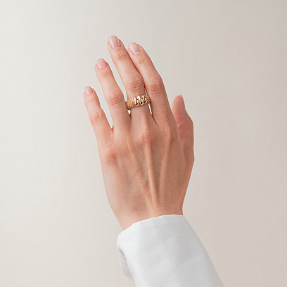 Кольцо "Marie" в желтом золоте к08274 №5