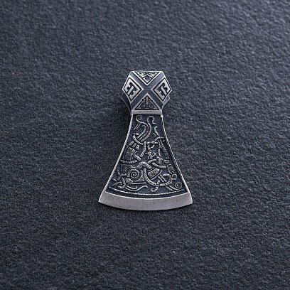 Срібний кулон "Подвійна сокира" 7045 №8