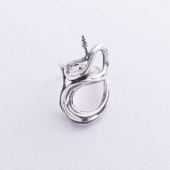 Серебряное кольцо "Змея" 112767 №2