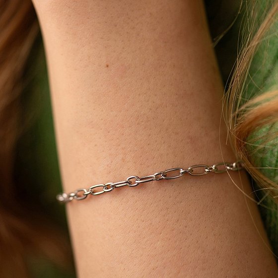 Серебряный браслет "Цепочка" 905-01511 №4