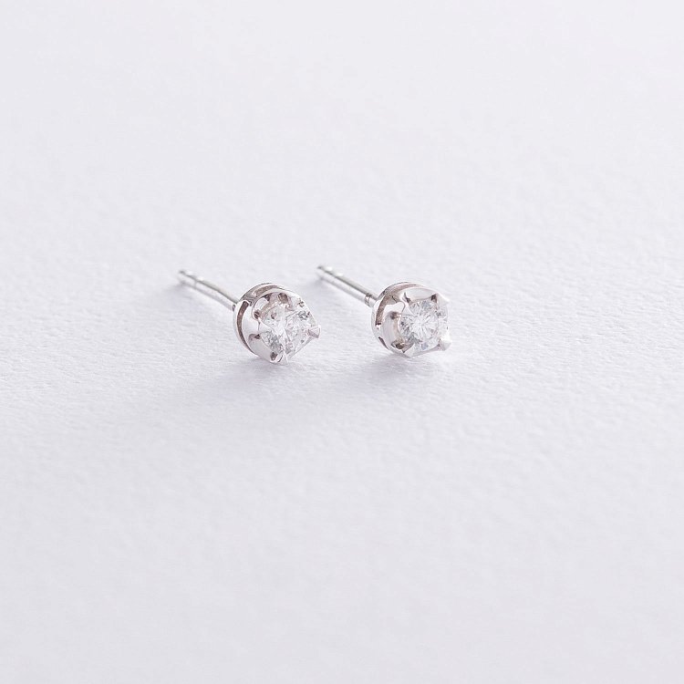 Золоті сережки-пусети (діамант) сб0272ar від ювелірного магазину Онікс