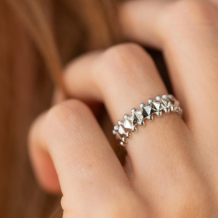 Каблучка "Teresa" у білому золоті к08203 від ювелірного магазину Онікс - 3