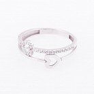 Золотое кольцо "Сердца" с фианитами к05141 от ювелирного магазина Оникс - 1