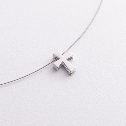 Серебряное колье "Струна" 181317 №6