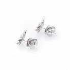 Срібні сережки-пусети "Метелики" 122152 от ювелирного магазина Оникс - 1