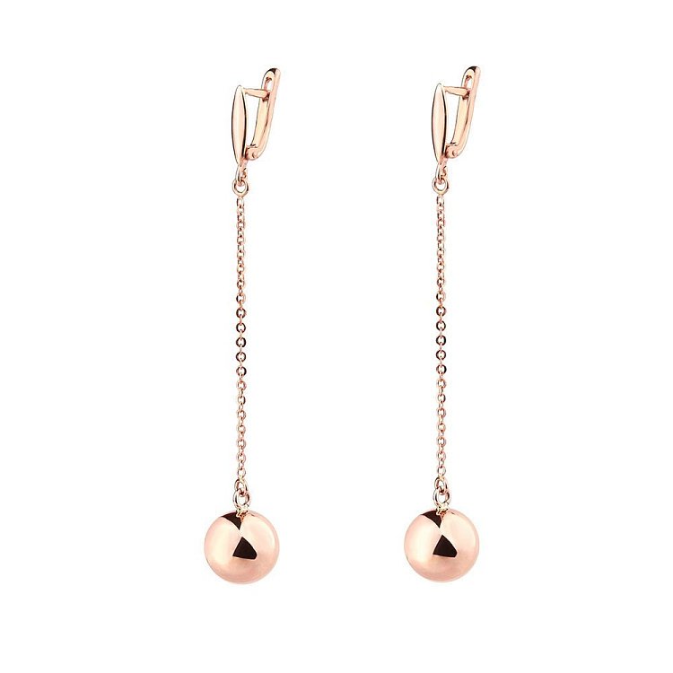 Золотые серьги "Шарики" с00871 от ювелирного магазина Оникс