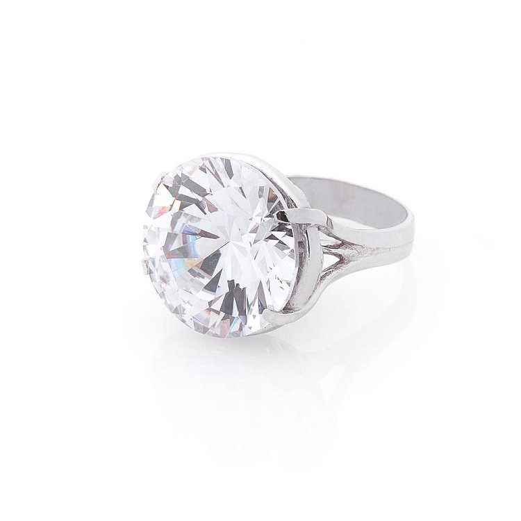 Срібний перстень з фіанітом 110814 від ювелірного магазину Онікс - 1