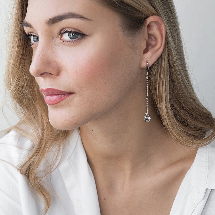 Срібні сережки 122240 від ювелірного магазину Онікс - 2