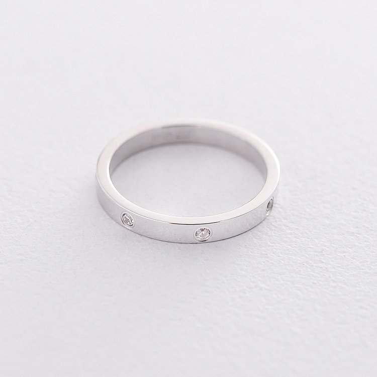 Золотое кольцо с фианитами к02950 от ювелирного магазина Оникс