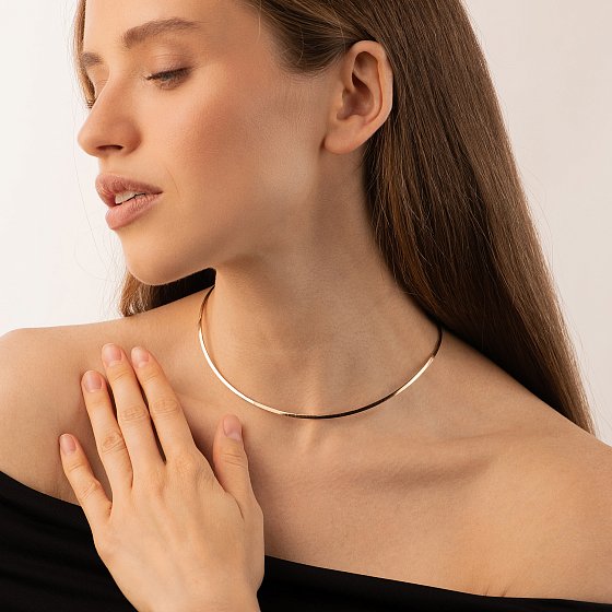 Колье-чокер "Juliette" в красном золоте кол02691 №4