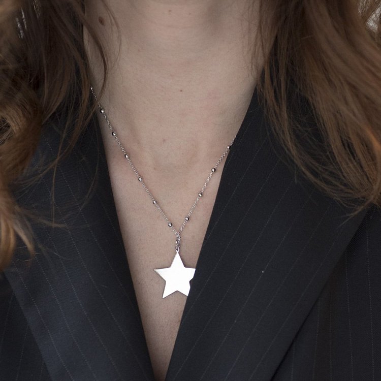 Срібне кольє "Зірка" 18612 від ювелірного магазину Онікс - 3