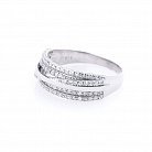 Срібний перстень з фіанітами (родій) 111274 от ювелирного магазина Оникс - 5