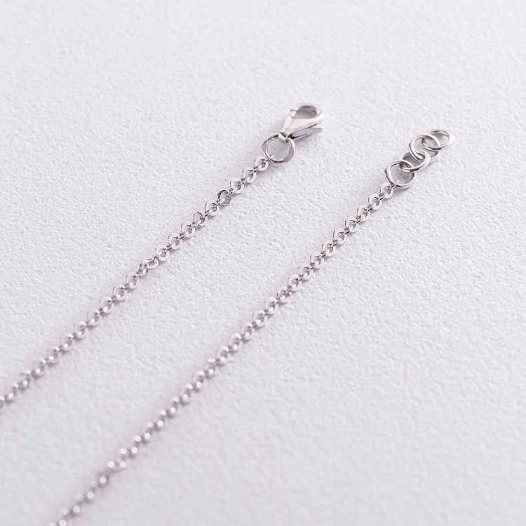 Кольє "Конюшина" в білому золоті кол01855 від ювелірного магазину Онікс - 3