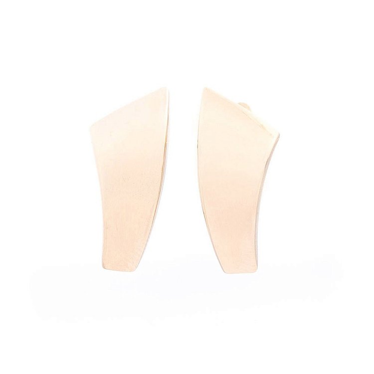 Золотые серьги без камней с05345 от ювелирного магазина Оникс - 3