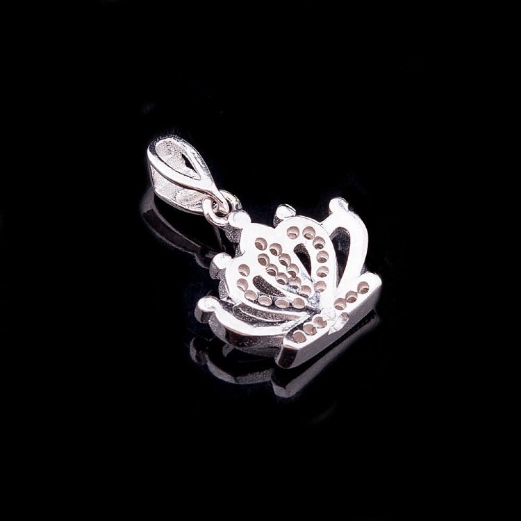 Срібна підвіска "Корона" з фіанітами 132216 від ювелірного магазину Онікс - 6