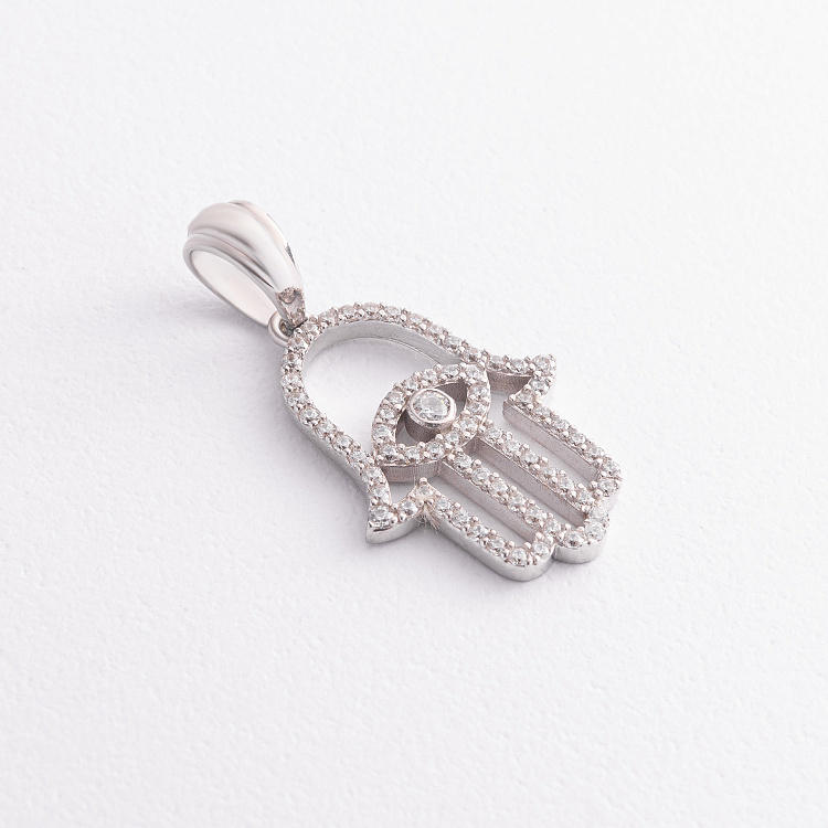 Срібний кулон "Хамса" з фіанітами 1185 від ювелірного магазину Онікс