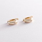 Золоті сережки з діамантами СБД2-001 от ювелирного магазина Оникс - 2