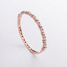 Жесткий браслет "Rosie" с фианитами (красное золото) б05727 от ювелирного магазина Оникс
