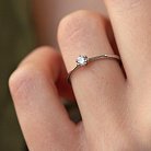 Помолвочное серебряное кольцо с фианитом 466 от ювелирного магазина Оникс - 3