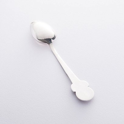 Серебряная чайная ложка с часами 24045 №2