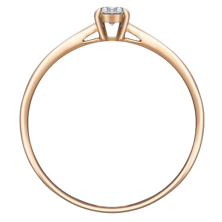 Золотое помолвочное кольцо с бриллиантом zbekdg1 от ювелирного магазина Оникс - 6