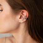 Срібна сережка - каффа "Змія" 123291 от ювелирного магазина Оникс