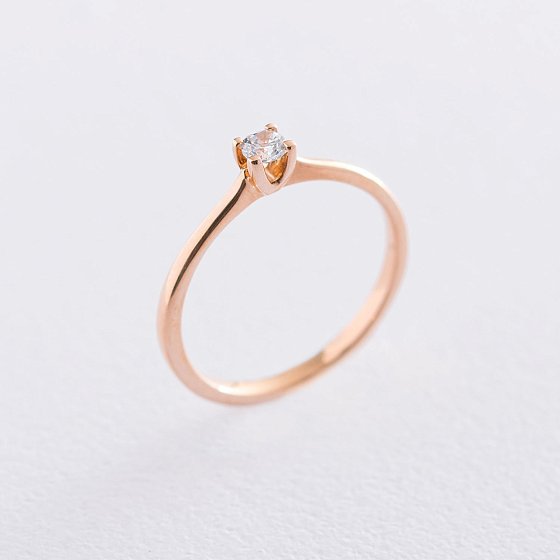 Золотое помолвочное кольцо (циркон Swarovski) к06224