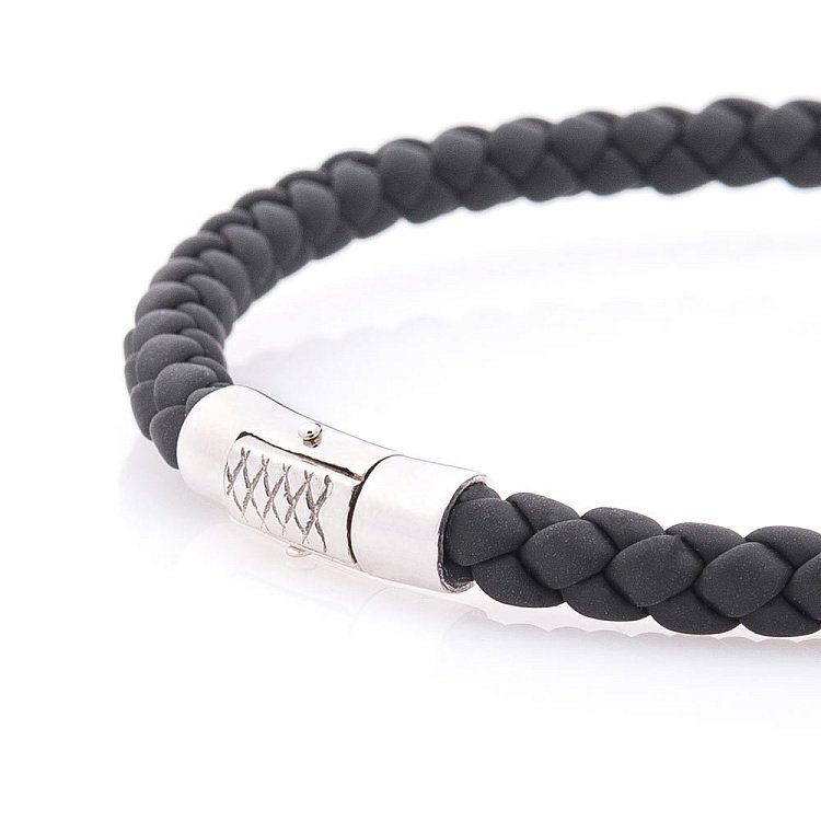 Каучуковий браслет "Хрестик" (фіаніт) б03999 від ювелірного магазину Онікс - 2