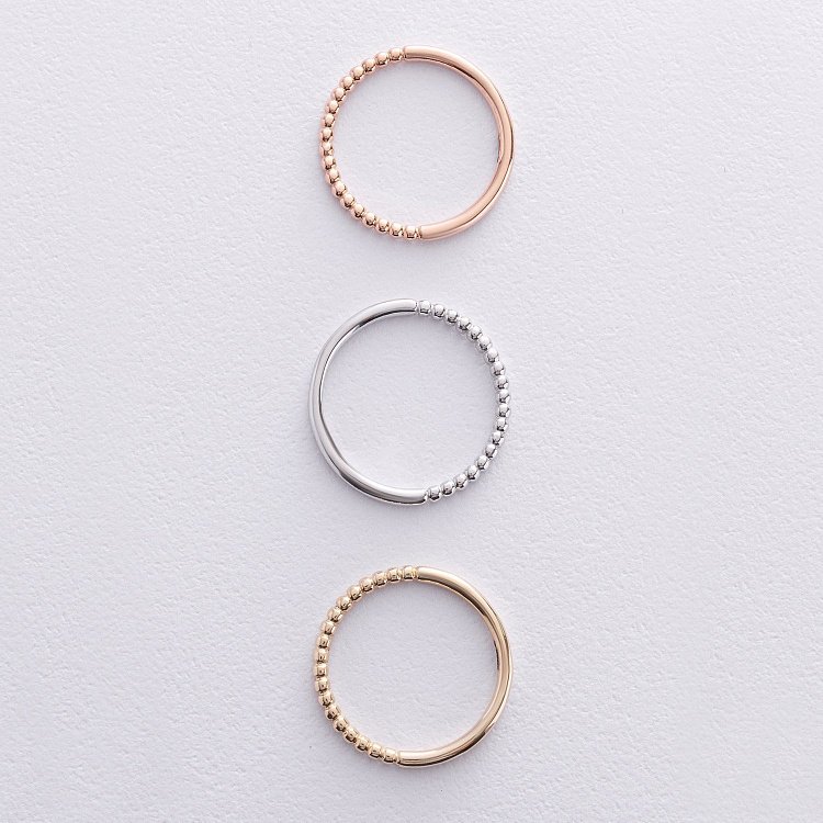 Кулькова каблучка "Одрі" у червоному золоті к07596 від ювелірного магазину Онікс - 2