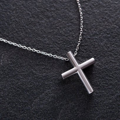 Кольє з хрестиком у сріблі 181266 №7